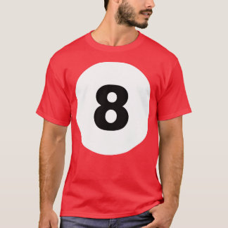 Funny 8 Boll Lazy Costume Billiard Manar Kids Wome T Shirt
