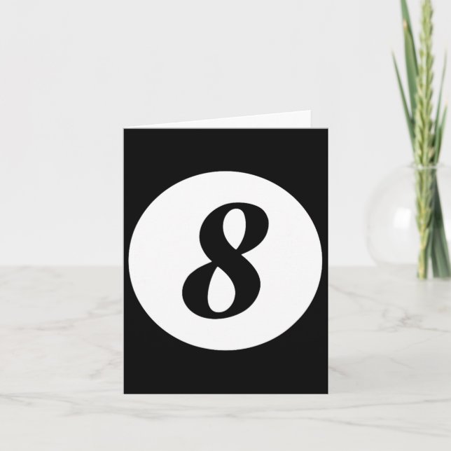 Funny 8 Boll Magic Billiards Bassäng Lazy Hallowee Kort (Framsida)