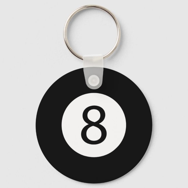 Funny 8 Boll Magic Billiards Bassäng Lazy Hallowee Nyckelring (Framsida)