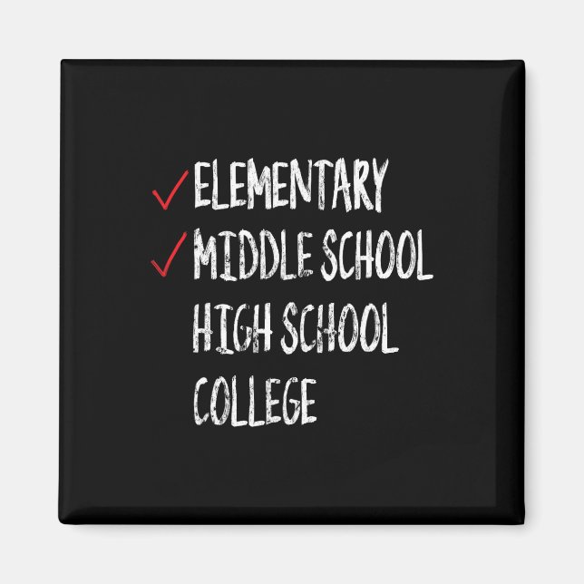 Funny 8:e Klass Studenten Gift Mitten School Grad Magnet (Framsidan)
