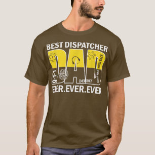 Funny 911 Dispatcher Best Pappa någonsin First Res T Shirt