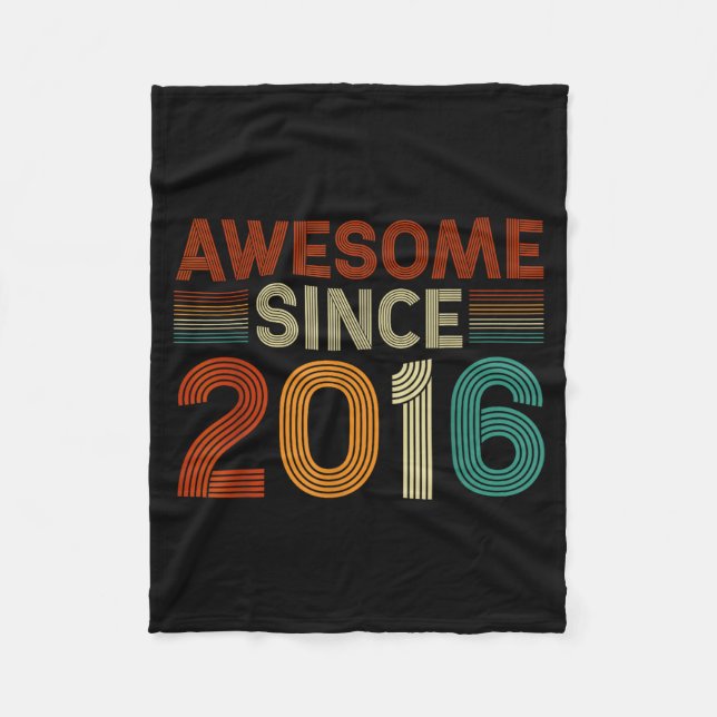 Funny 9 Year Old Awesome Since 2016 Birthday Son B Fleecefilt (Framsidan)