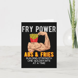 Funny Abs Exercise Fransk Fries Muscle Byggnad Bo Kort
