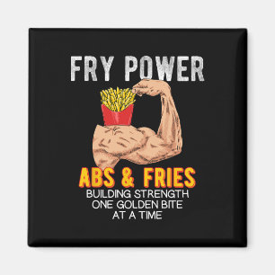 Funny Abs Exercise Fransk Fries Muscle Byggnad Bo Magnet