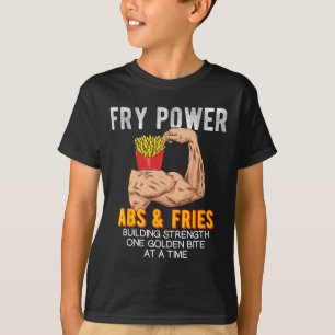 Funny Abs Exercise Fransk Fries Muscle Byggnad Bo T Shirt