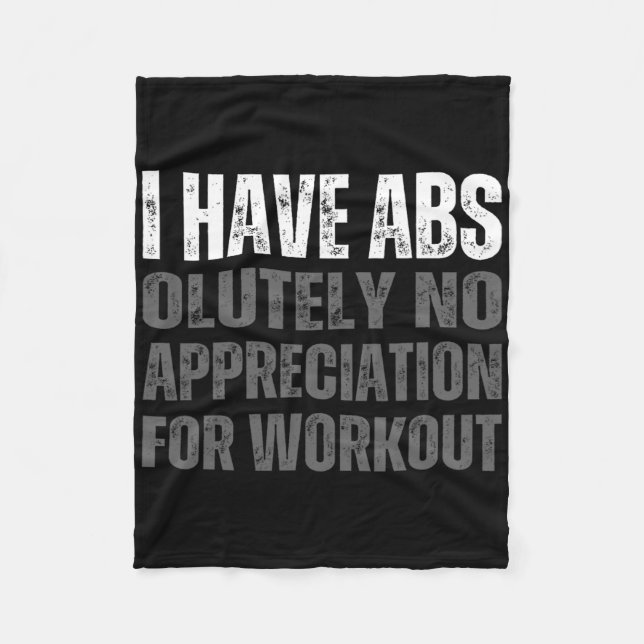 Funny Abs Humor Fleecefilt (Framsidan)