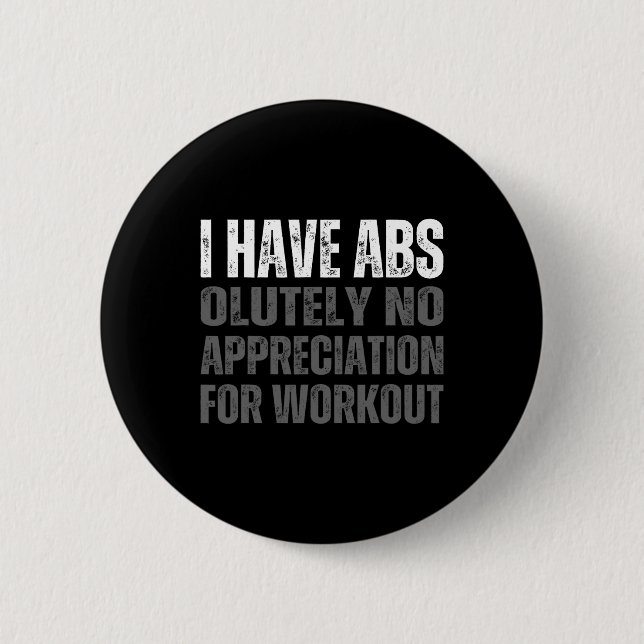 Funny Abs Humor Knapp (Framsida)