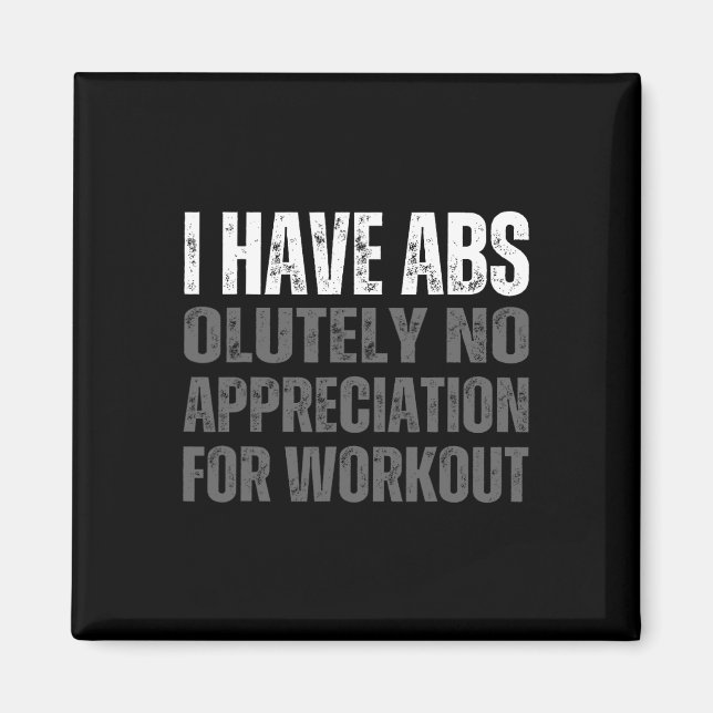 Funny Abs Humor Magnet (Framsidan)
