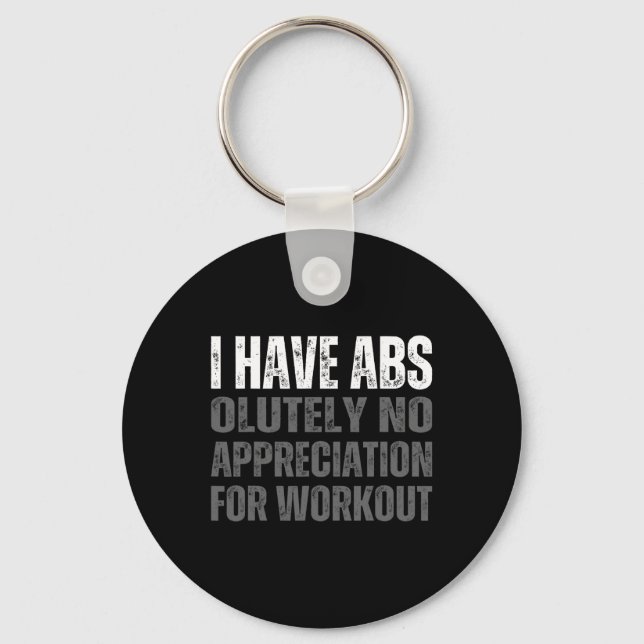 Funny Abs Humor Nyckelring (Framsida)