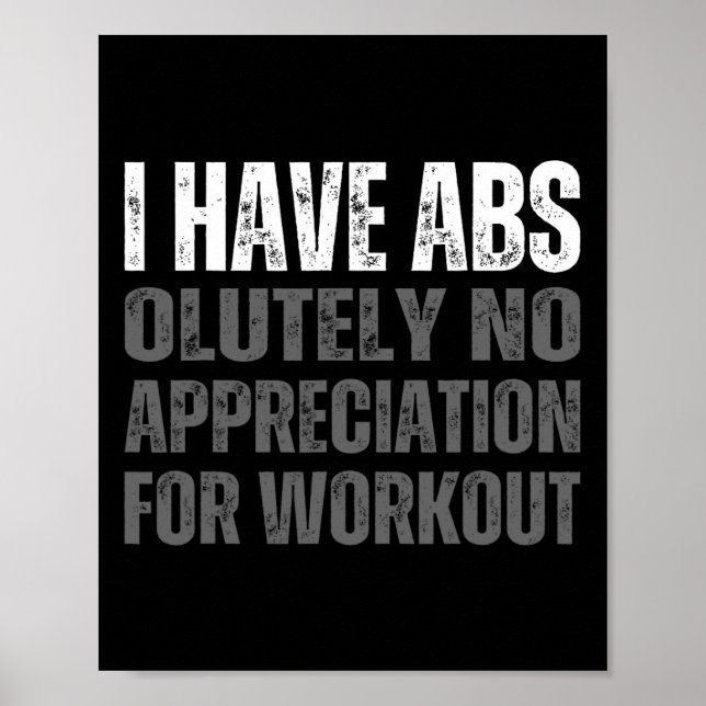 Funny Abs Humor Poster (Framsidan)