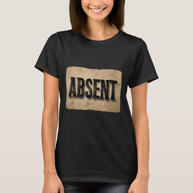 Funny Absent Speech Costume For Boys And Girls  T Shirt (Framsida)