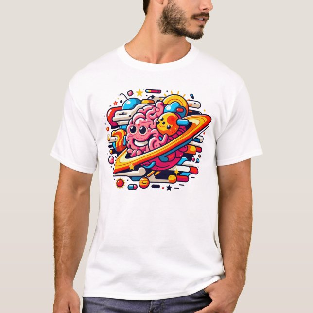 Funny Abstract: #Colorful / (brain) T-Shirt #7 (Framsida)