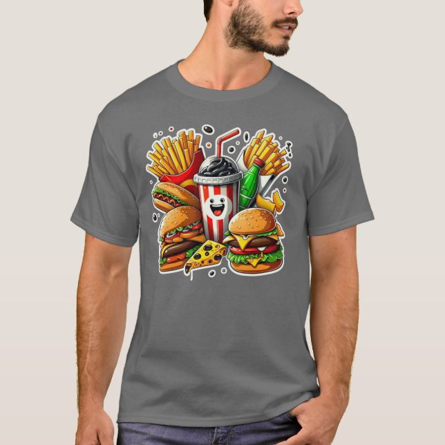 Funny Abstract: #Colorful / (fastfood) T-Shirt #10 (Framsida)