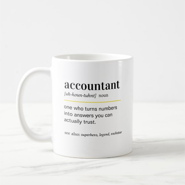 Funny Accountant Definition Gift Kaffemugg (Vänster)
