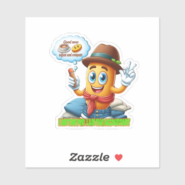 Funny Accountant Klistermärken (Ark)