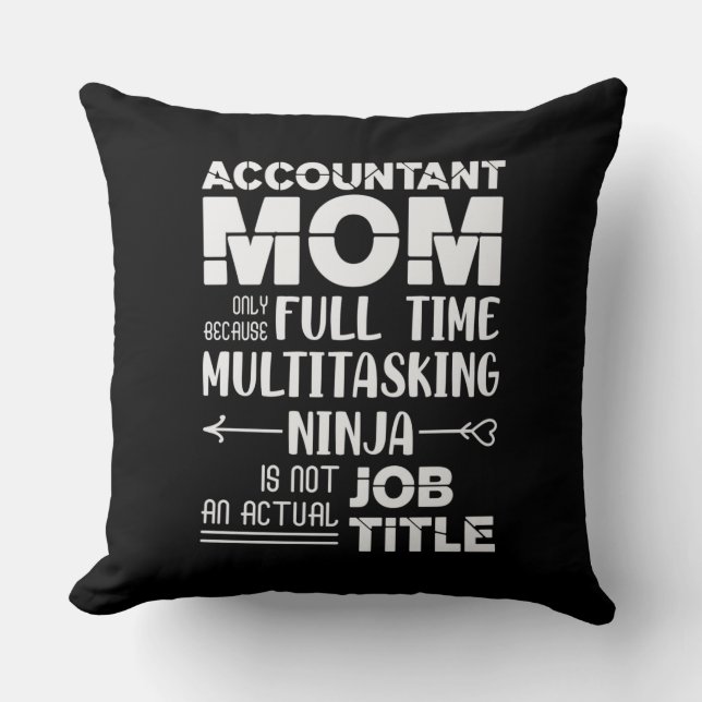 Funny Accountant Mom Kudde (Framsida)