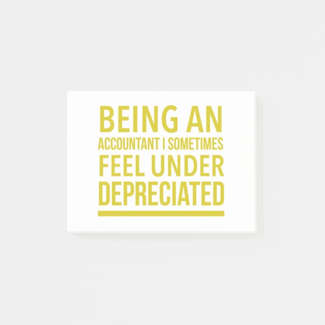 Funny Accountant Pun Post-it Block (Framsida)