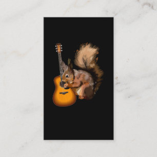 Funny Acoustic Guitar spelar ekorre Visitkort