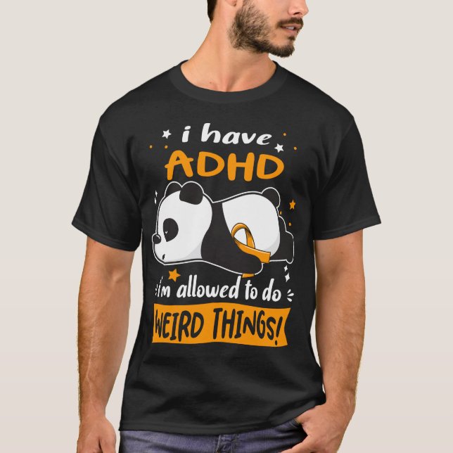 Funny ADHD Awareness Gifts T Shirt (Framsida)