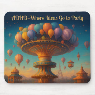 Funny ADHD Brainstorm Mouse Pad Musmatta