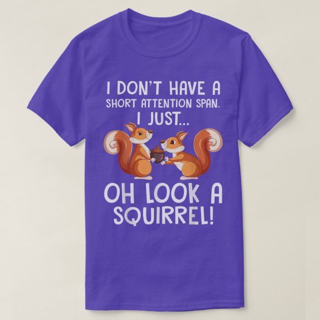 Funny ADHD-ekorrrel design För manar Women Chipmun T Shirt (Design framsida)