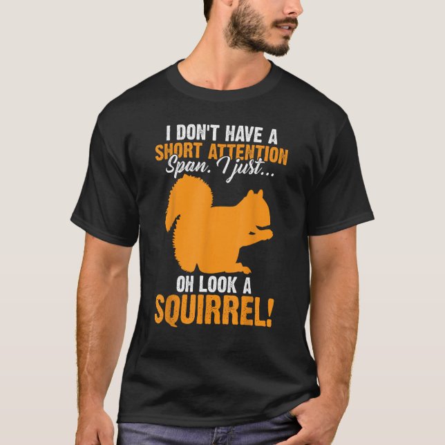 Funny ADHD-ekorrrel design För manar Women Chipmun T Shirt (Framsida)