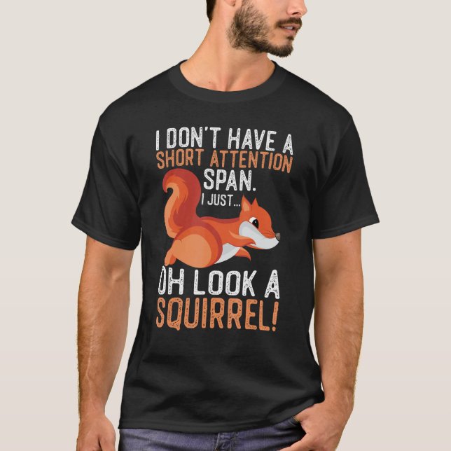 Funny ADHD-ekorrrel design För manar Women Chipmun T Shirt (Framsida)