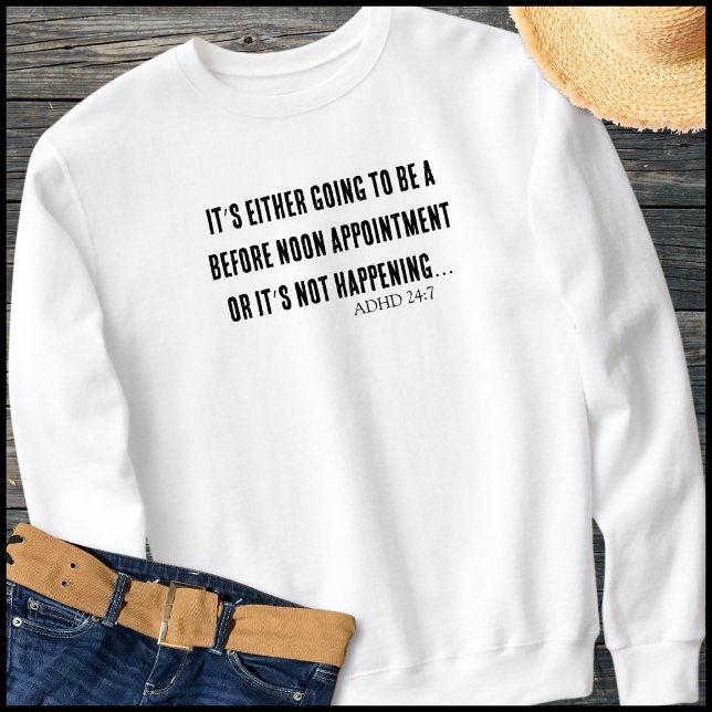 Funny ADHD Quote Simple Black Typography T Shirt (Skapare uppladdad)