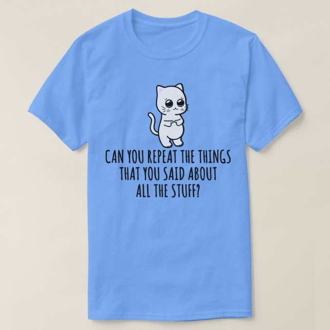 Funny ADHD White Cat T Shirt (Design framsida)