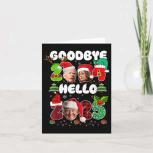 Funny Adjö 2024 Hej 2025 Funny Kamala Trump P Kort