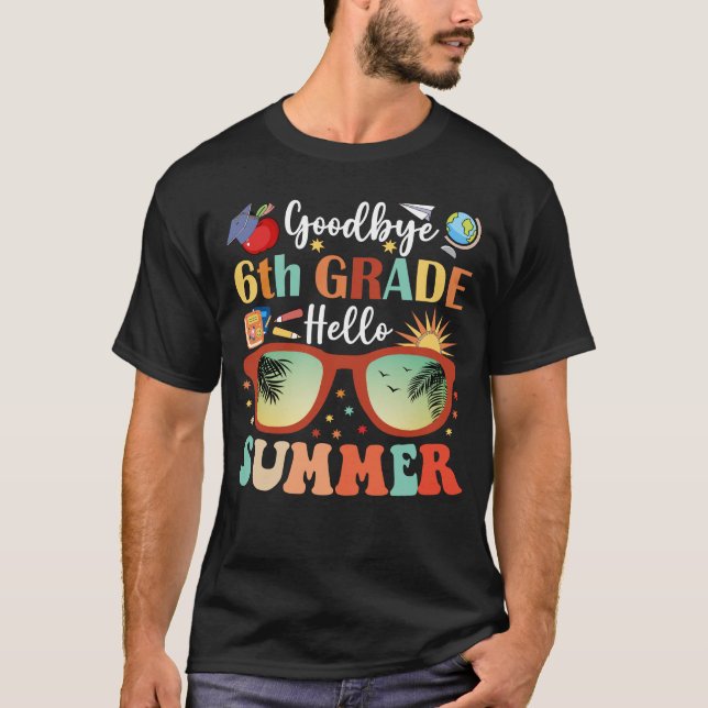 Funny Adjö, 6e Klass Hej, Studenten T Shirt (Framsida)
