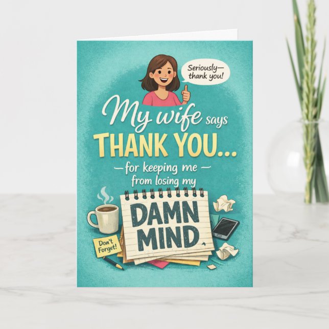 Funny Admin Pro Day Appreciation From the Wife Kort (Framsida)