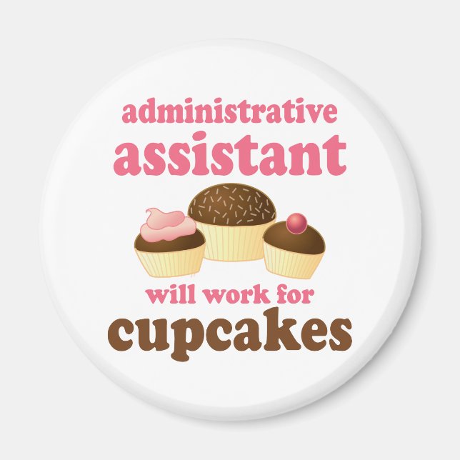 Funny administrativ assistent magnet (Framsidan)