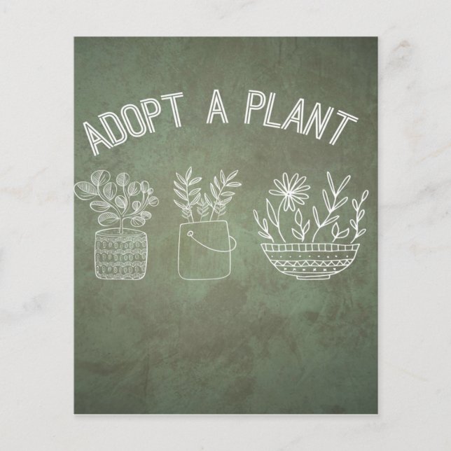 Funny Adoption A Plant Natural Flygblad (Framsidan)