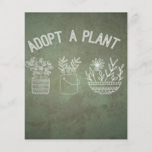 Funny Adoption A Plant Natural Flygblad