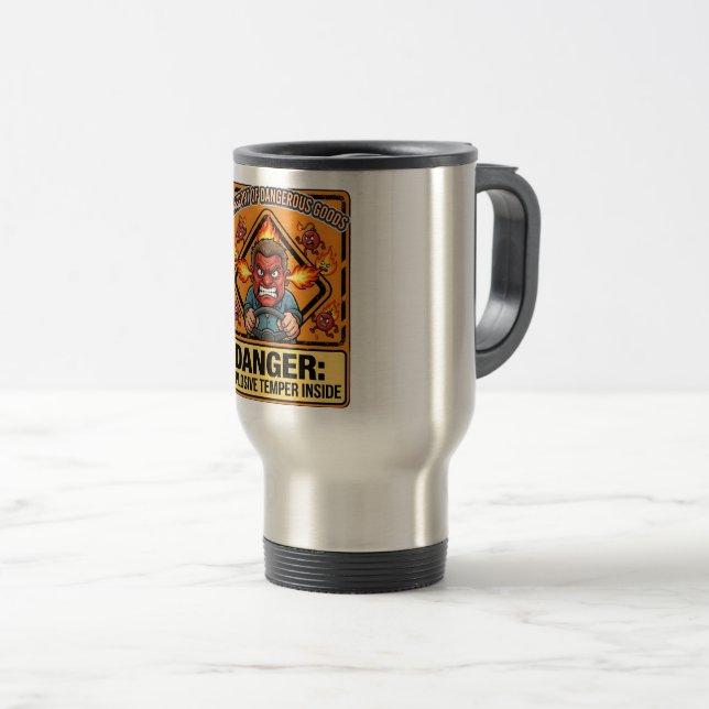 Funny ADR Trucker Thermos Mug | Explosive Temper Resemugg (Framsida höger)