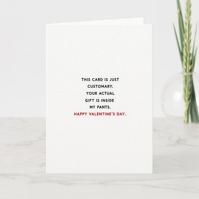 Funny Adult Valentines Gift Card Kort (Framsida)