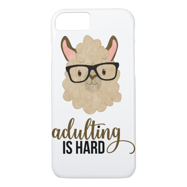 Funny Adulting är en hård hipster Llama Case-Mate iPhone Skal (Baksida)