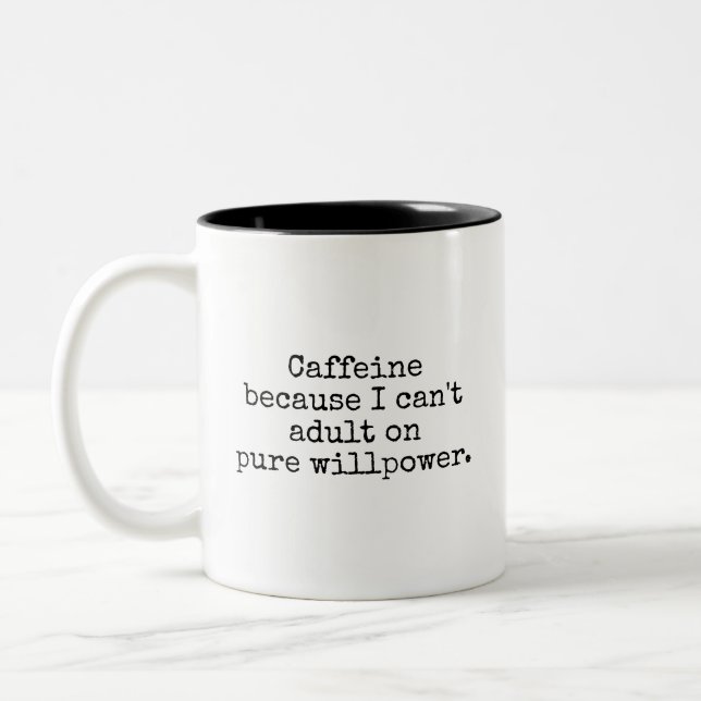 Funny Adulting Coffee Mug Gift Två-Tonad Mugg (Vänster)