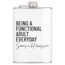 Funny Adulting Flask
