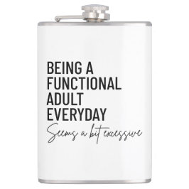 Funny Adulting Flask Fickplunta