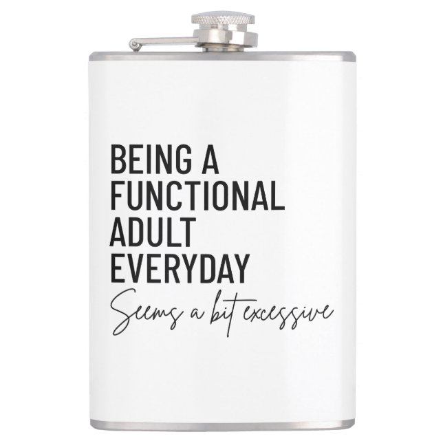 Funny Adulting Flask Fickplunta (Framsidan)