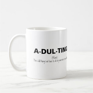 Funny Adulting Kaffemugg