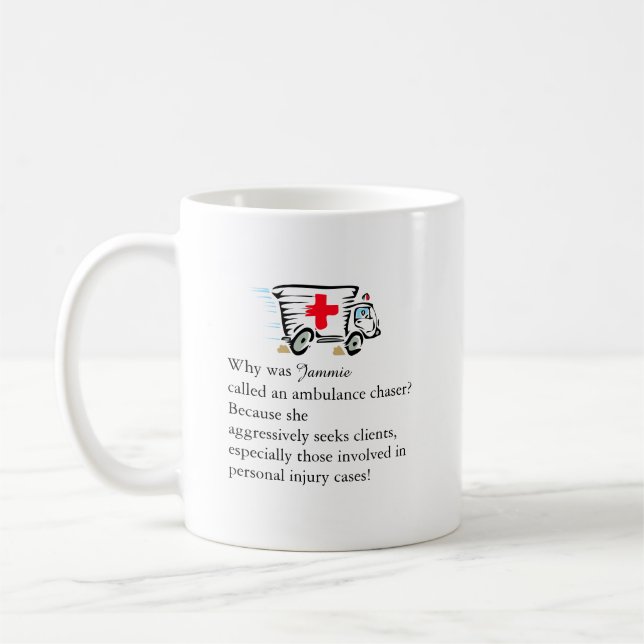 Funny advokat Attorney Ambulance Chaser Gift Kaffemugg (Vänster)