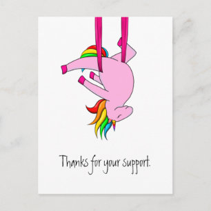 Funny Aerial Silke Unicorn Tack Vykort