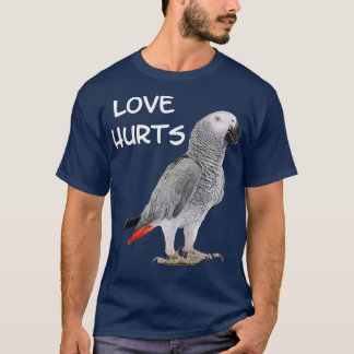 Funny African Grått Parrot Bird Shirt Kärlek Ontr T Shirt