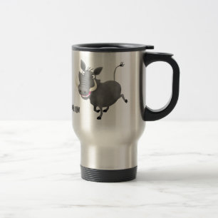 Funny african warthog gris tecknad illustration resemugg