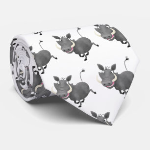 Funny african warthog gris tecknad illustration slips