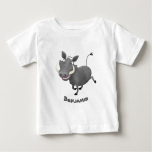 Funny african warthog gris tecknad illustration t shirt