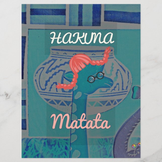 Funny afrikansk Giraffe Print (Framsida)